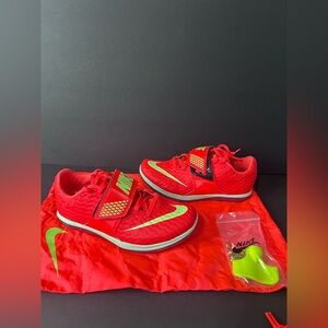 5 Men/6.5 Women - Nike Zoom HJ Elite High Jump Track Field Crimson Lime Spikes